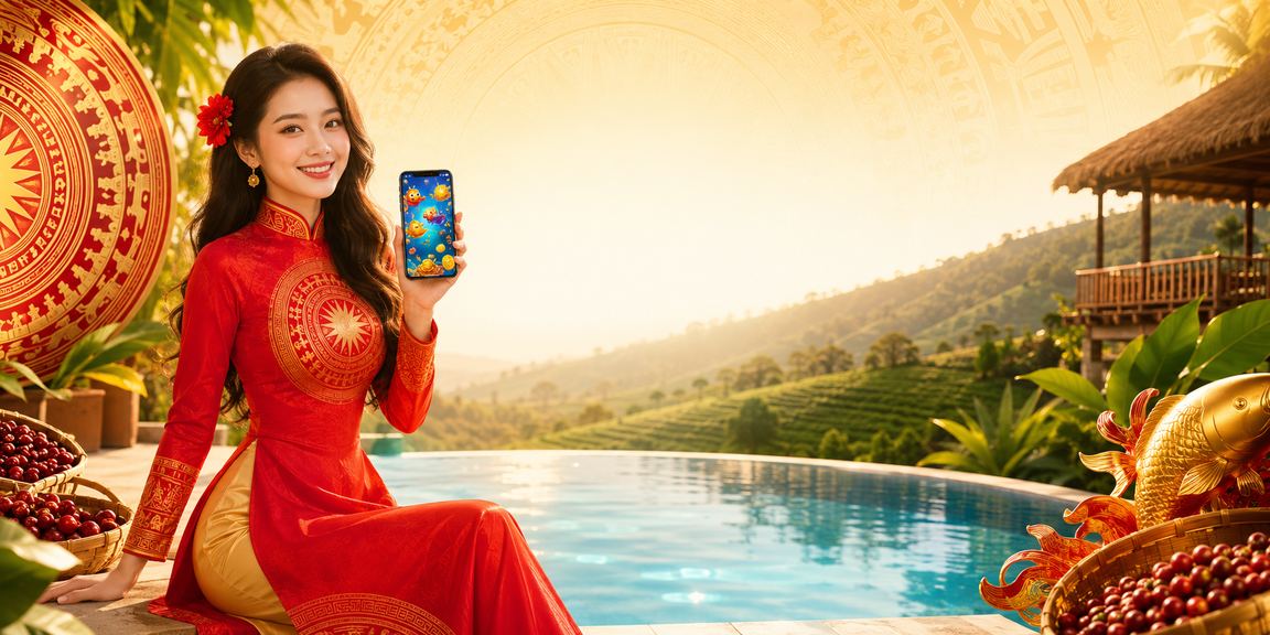 Người chơi game câu cá trực tuyến tại Buôn Ma Thuột trong trang phục áo dài